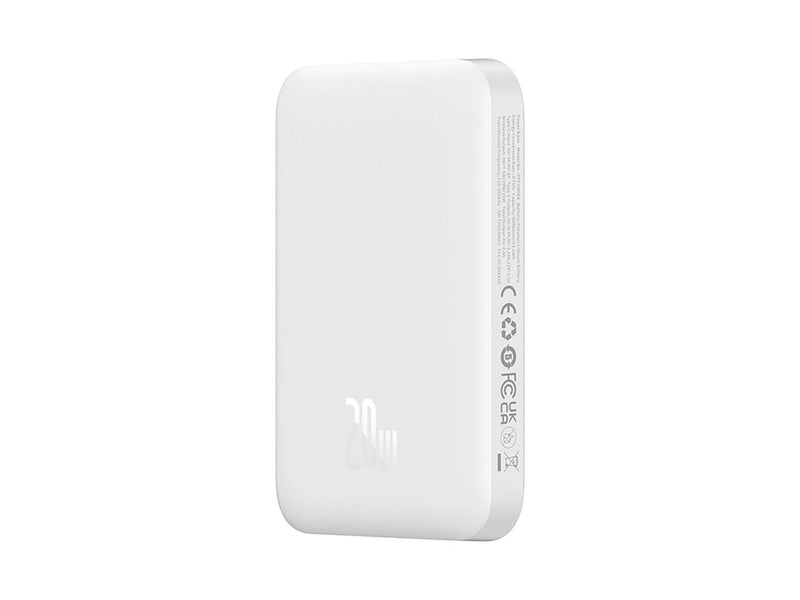 Baseus Magnetic Mini Air PPCXM06A 6000mAh 20W Power Bank with Simple Series USB-C Cable - White - 6000 mAh