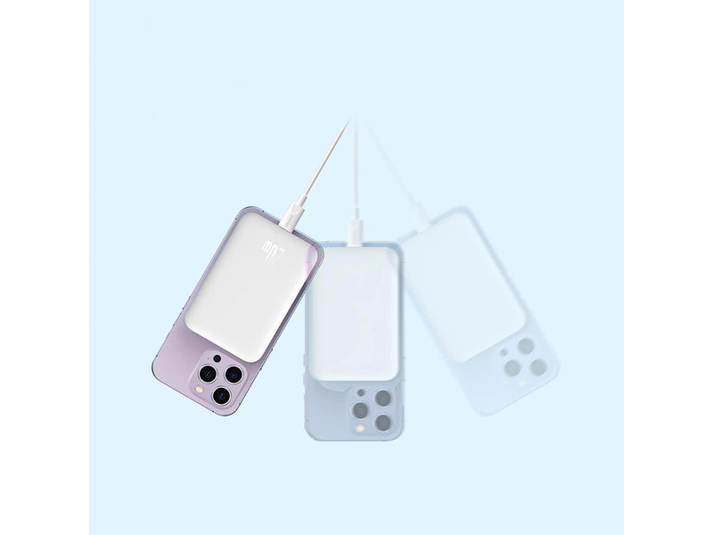 Baseus Magnetic Mini Air PPCXM06A 6000mAh 20W Power Bank with Simple Series USB-C Cable - White - 6000 mAh