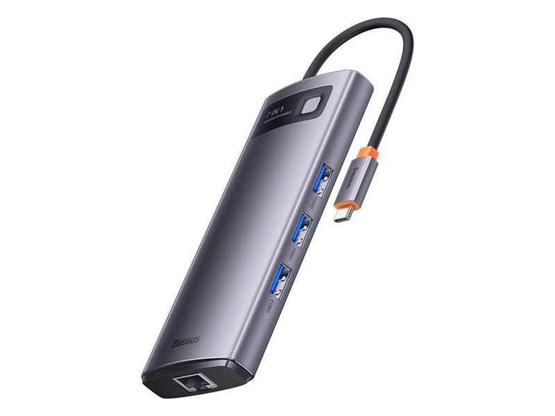 Baseus Metal Gleam Series 7-in-1 Hub USB-Hubs - Grau