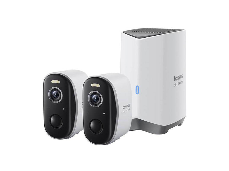 Baseus N1 Plus 2K Outdoor Camera Set (White)
