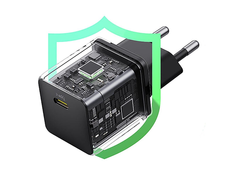 Baseus Palm 1C 20W Wall Charger (with  Mini White USB-C 60W (20V/3A) 1m Cable) - Black
