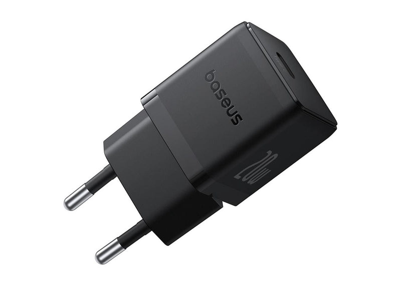 Baseus Palm 1C 20W Wall Charger (with  Mini White USB-C 60W (20V/3A) 1m Cable) - Black