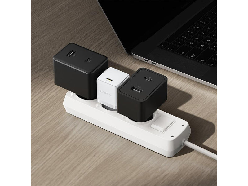 Baseus Palm 1C 20W Wall Charger (with  Mini White USB-C 60W (20V/3A) 1m Cable) - White