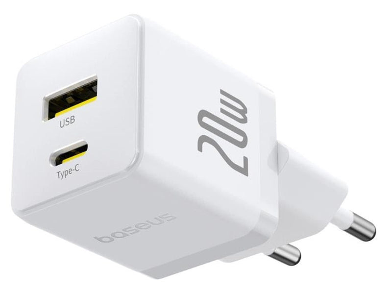 Baseus Palm 20W USB-C USB-A Wall Charger - White