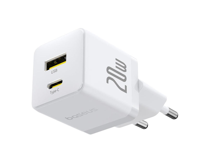 Baseus Palm 20W USB-C USB-A Wall Charger - White