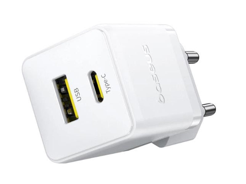 Baseus Palm 30W USB-C USB-A Wall Charger - White