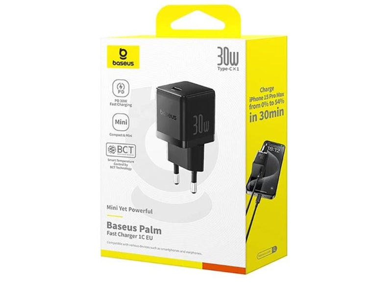 Baseus Palm 30W USB-C Wall Charger - Black
