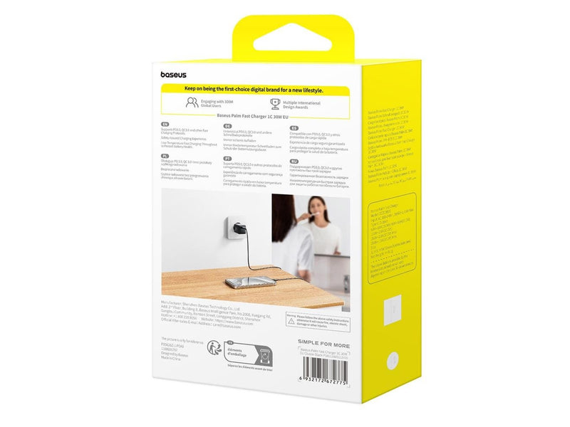 Baseus Palm 30W USB-C Wall Charger - White