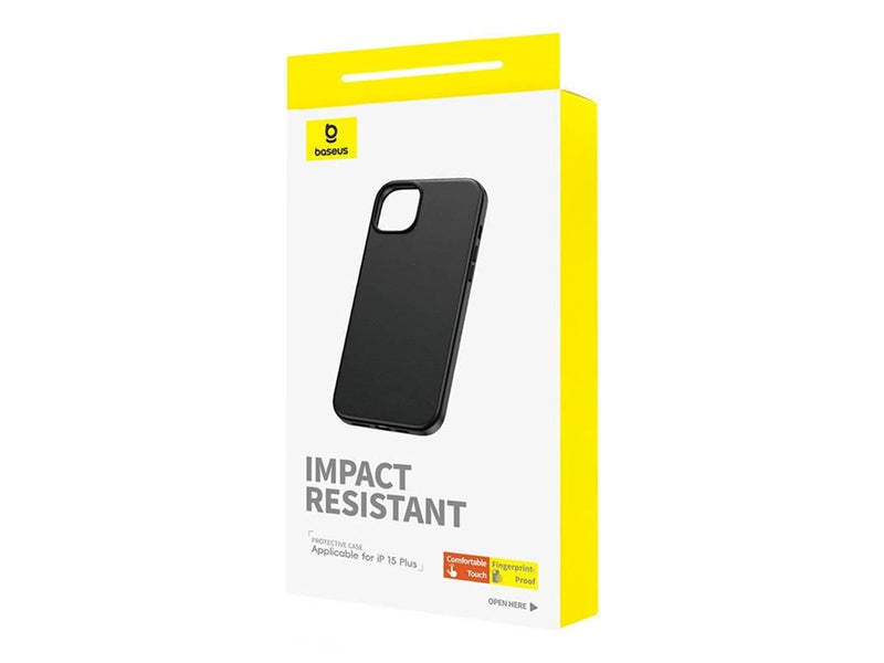 Baseus Phone Case for iPhone 15 Plus  Fauxther Series (Black)