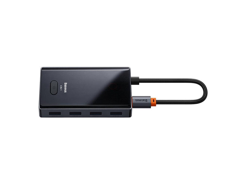 Baseus PioneerJoy 4xUSB-A 3.0 USB-C Hub - Gray USB-Hubs