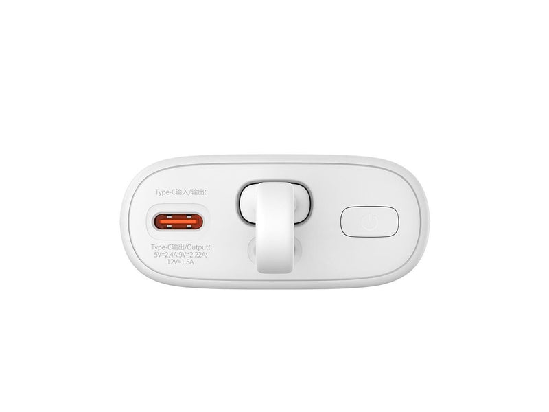 Baseus Popsicle 5200mAh 20W Powerbank with Built-in Lightning Cable (+ White Simple USB-C - USB-C 60W/20V/3A/30cm Cable) - White-Green - 5200 mAh
