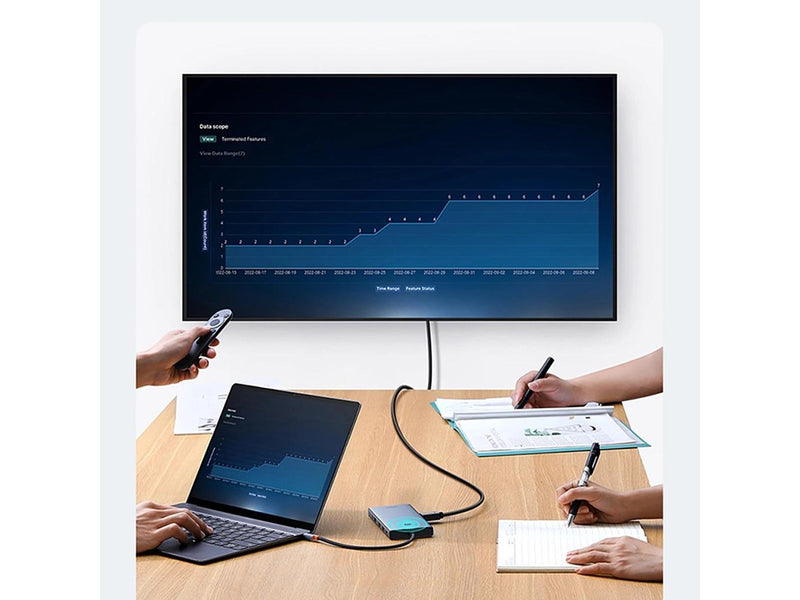 Baseus PortalJoy 13-in-1 Hub USB-C to HDMI+DP+VGA+C+USB+PD+RJ45+SD/TF+3.5mm (gray)
