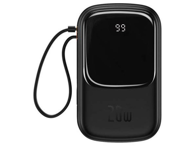 Baseus Powerbank Qpow PRO with Lightning cable USB-C port and USB 20000mAh 20W (Black) - 20000 mAh