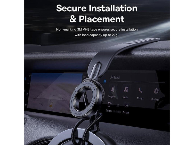 Baseus PrimeTrip C02 Go MagSafe Compatible Car Holder for Dashboard - Black