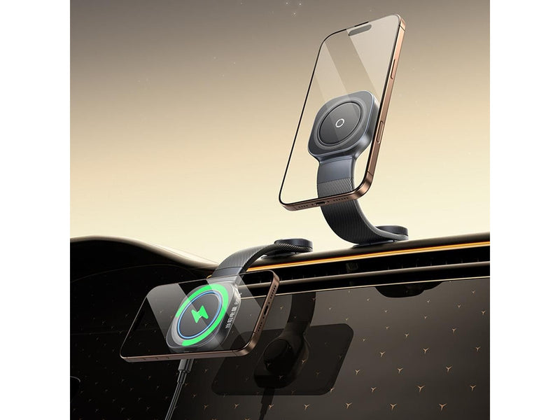 Baseus PrimeTrip C03Pro Dashboard Car Holder with Wireless Charger Compatible with MagSafe - Black