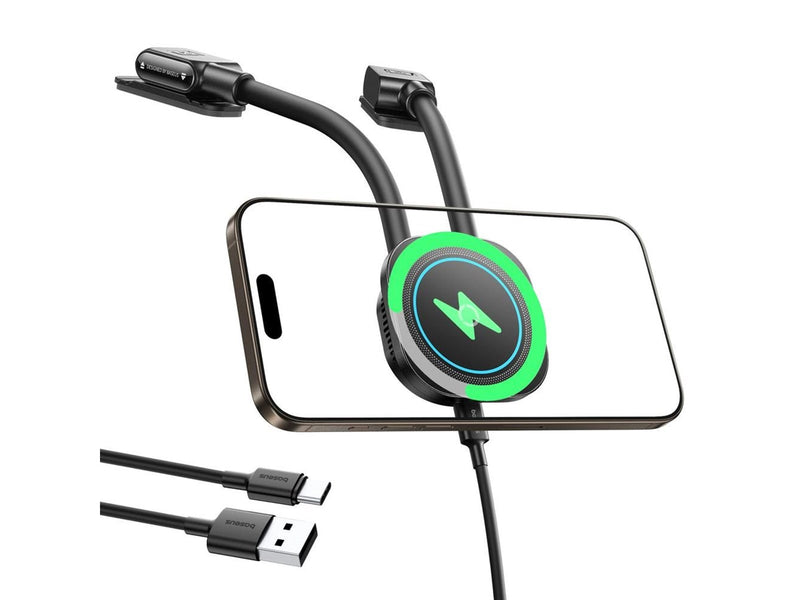 Baseus PrimeTrip C03sPro Car Holder for Dashboard with Adhesive Inductive Charger - Black