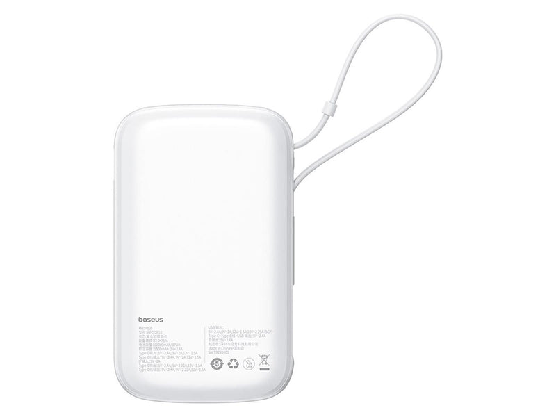 Baseus Qpow Pro+ Power Bank 22.5W 10000mAh USB-C - White - 10000 mAh