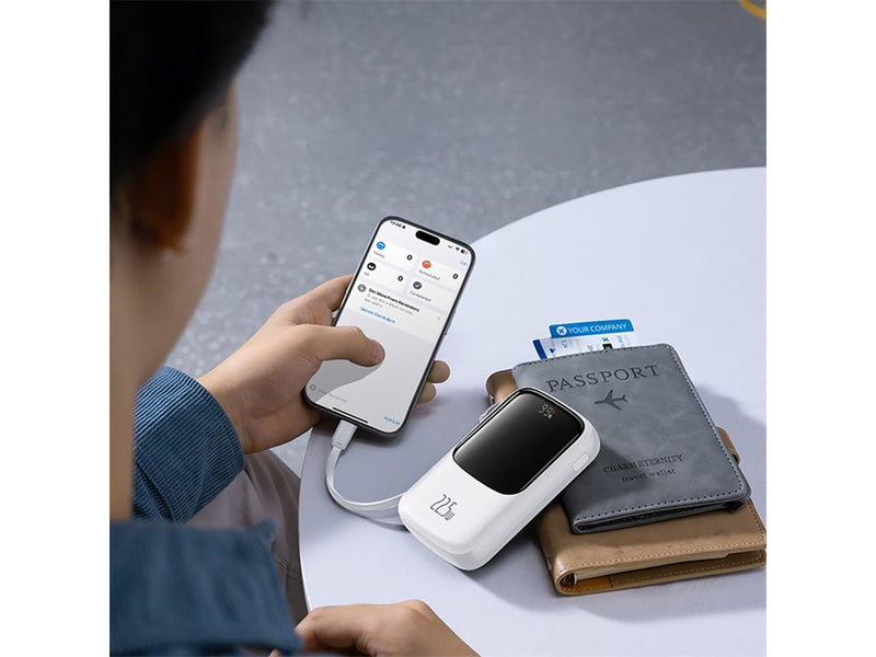 Baseus Qpow Pro+ Power Bank 22.5W 10000mAh USB-C - White - 10000 mAh