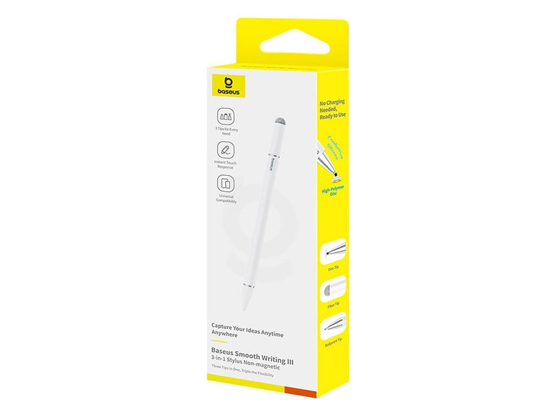 Baseus Smooth Writing III 3-in-1 Passive Stylus - White