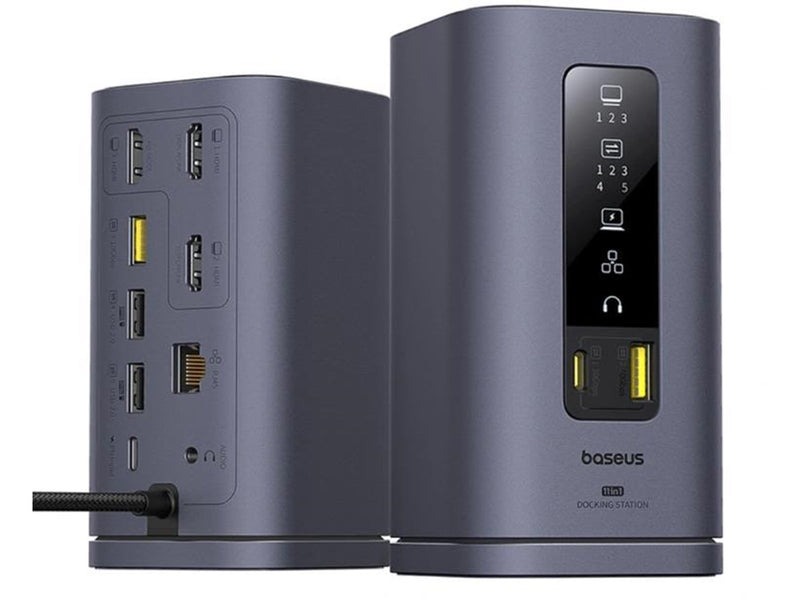 Baseus Spacemate hub USB-C 11in1 docking station USB-Hubs - 11 - Grau