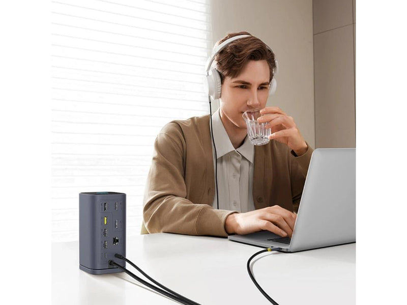 Baseus Spacemate hub USB-C 11in1 docking station USB-Hubs - 11 - Grau