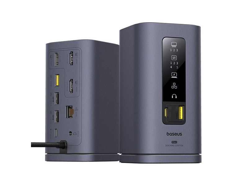 Baseus Spacemate hub USB-C 11in1 docking station USB-Hubs - 11 - Grau
