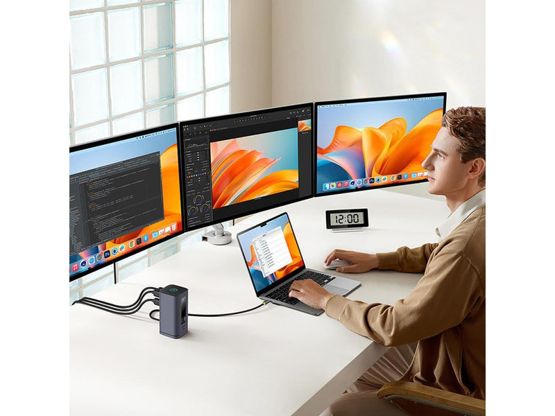 Baseus Spacemate hub USB-C 11in1 docking station USB-Hubs - 11 - Grau