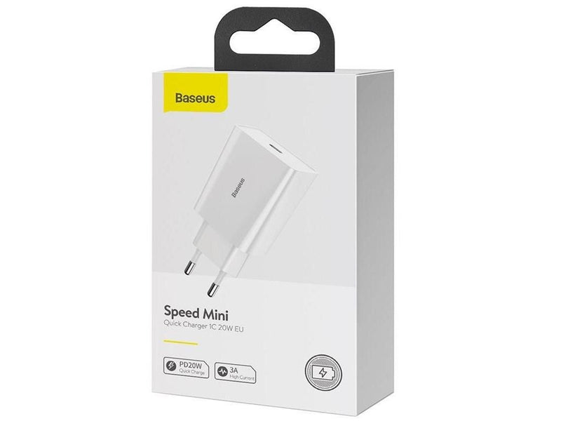 Baseus Speed Mini Quick Charger USB-C PD 3A 20W - White
