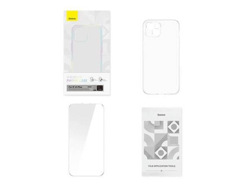 Baseus Transparent Case and Tempered Glass set  Corning for iPhone 14 Plus