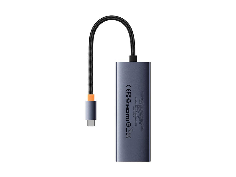 Baseus UltraJoy Series 5in1 Hub USB-C to 1x HDMI4K@30Hz+ 4 x USB-A 3.0 - gray USB-Hubs
