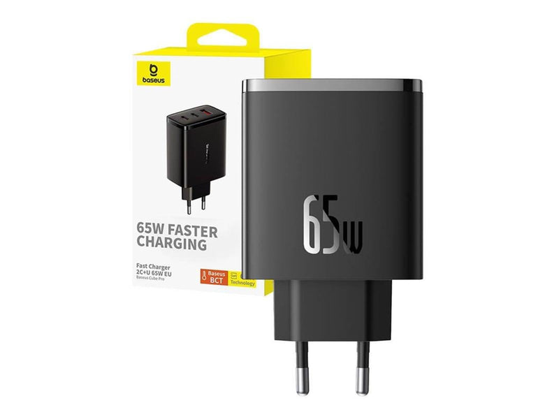 Baseus Wall charger  OS-Cube Pro 2xUSB-C + USB 65W (black)