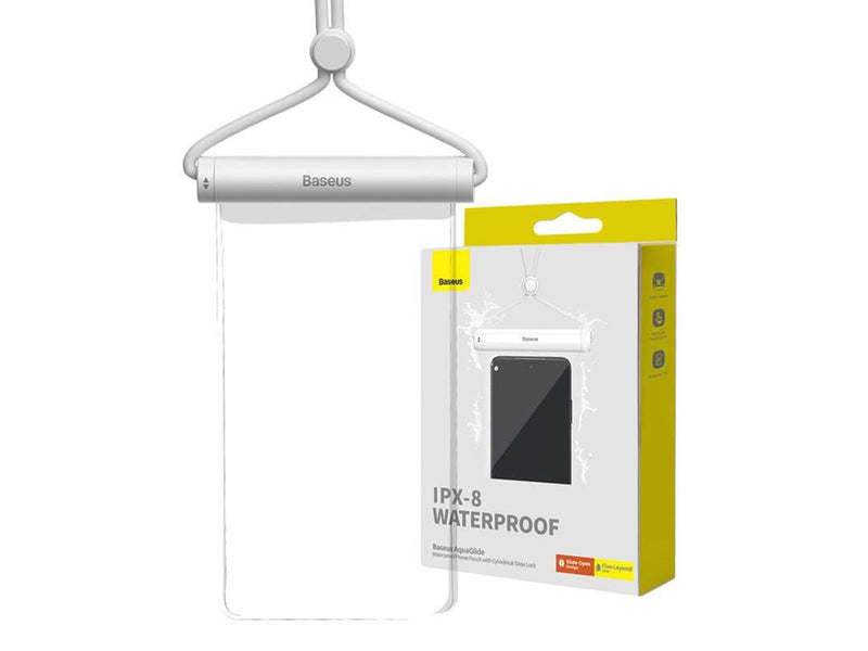 Baseus Waterproof phone case  AquaGlide with Cylindrical Slide Lock (white)