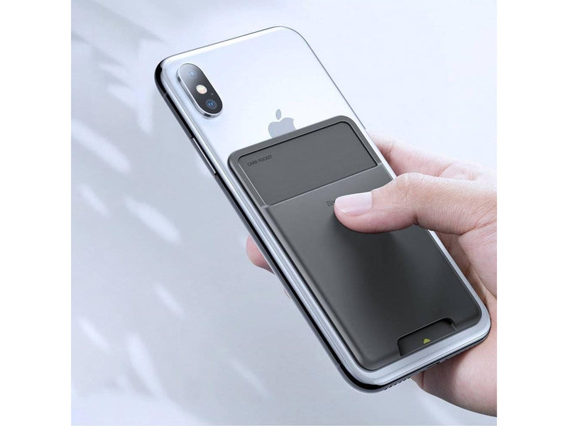 Baseus self-adhesive card case for phone documents gray (ACKD-B0G)