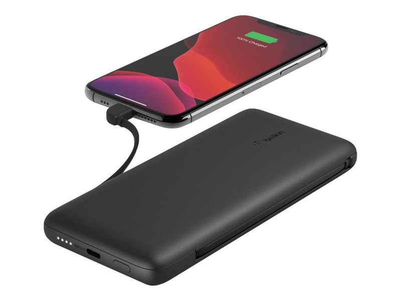 Belkin 10K PD Power Bank with Integrated Cables - 10000 mAh