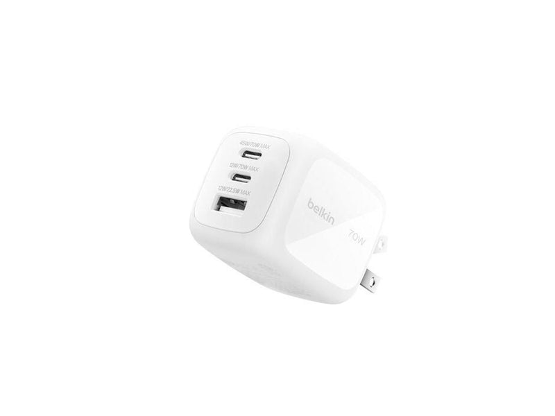 Belkin BOOST CHARGE 70w 2C1A Wall Charger with interchangable plug tips UK EU.