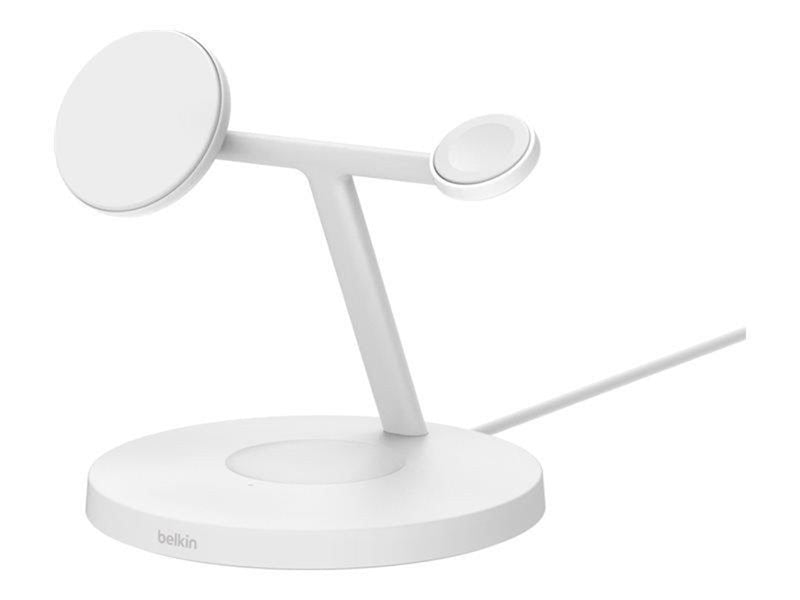 Belkin BOOSTCHARGE PRO 3-in-1 Qi2 15w Wireless Charger W AW White