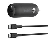 Belkin BoostCharge 30W USB-C Car Charger + USB-C to USB-C cable
