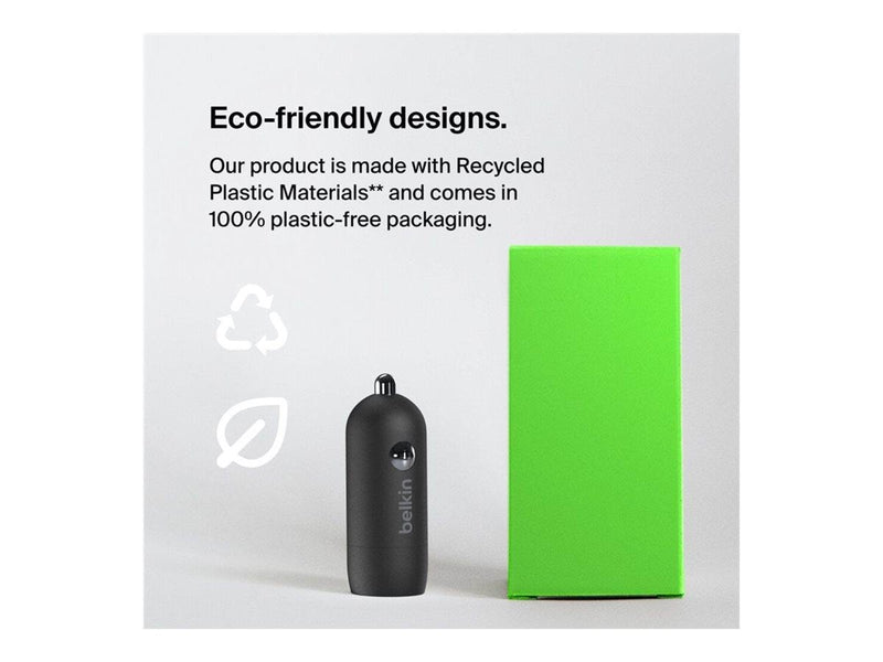 Belkin BoostCharge 30W USB-C Car Charger + USB-C to USB-C cable