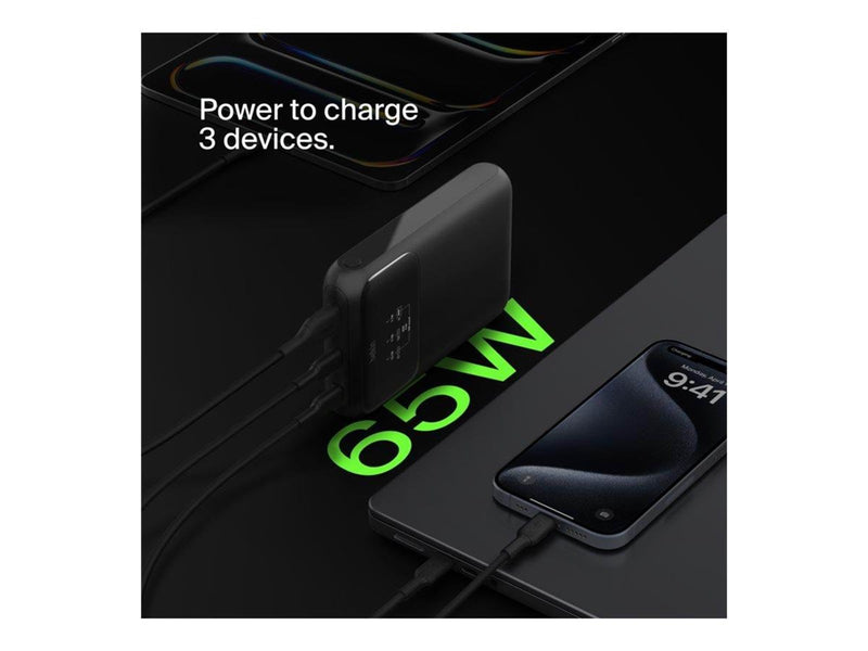 Belkin BoostCharge Pro power bank - 24 pin USB-C USB - 65 Watt - 20000 mAh