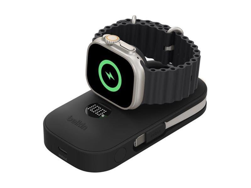 Belkin BoostCharge Pro power bank - with apple watch charger - 2 x USB-C - 45 Watt - 10000 mAh