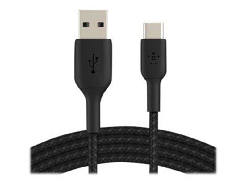 Belkin BoostCharge USB-A to USB-C Cable - Braided - 2m - Black