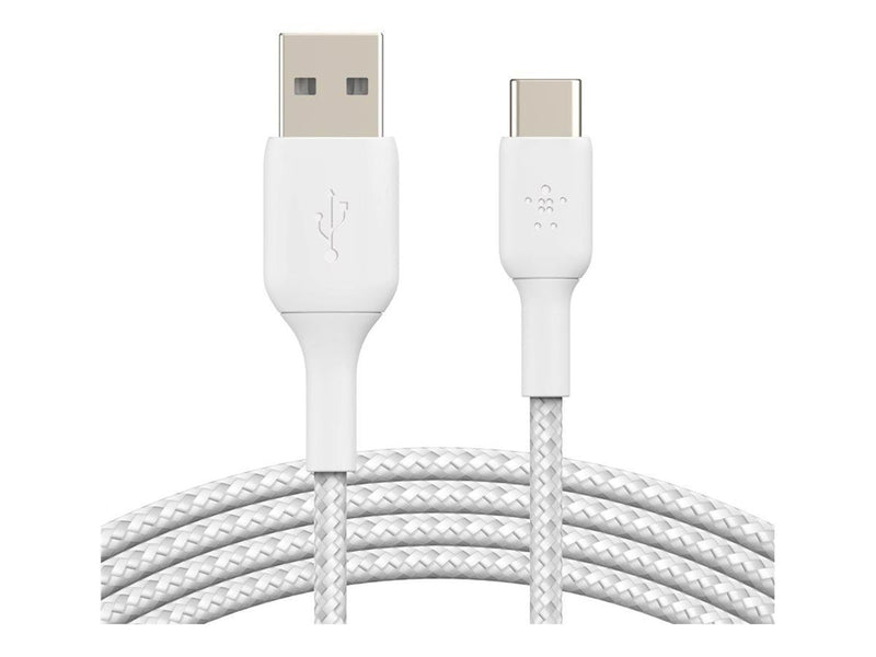 Belkin BoostCharge USB-A to USB-C Cable - Braided - 2m - White