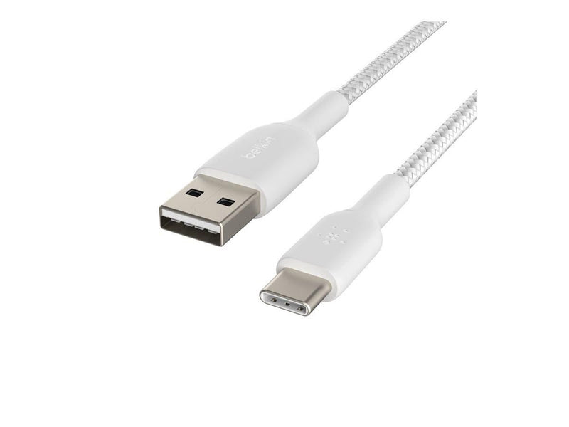 Belkin BoostCharge USB-A to USB-C Cable - Braided - 2m - White
