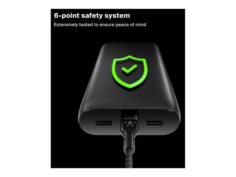 Belkin BoostCharge power bank - USB 24 pin USB-C - 32 Watt - 26000 mAh