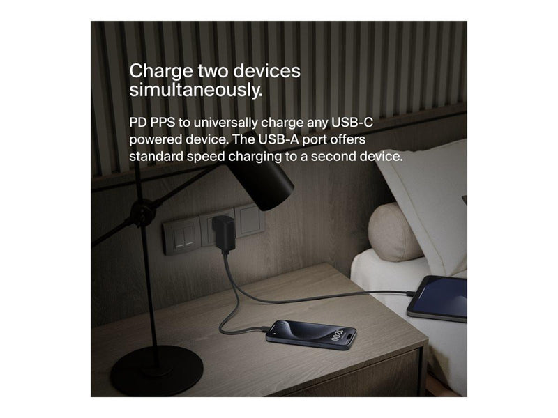 Belkin BoostCharge power bank / power adapter - USB 24 pin USB-C - 25 Watt - 5 Ah