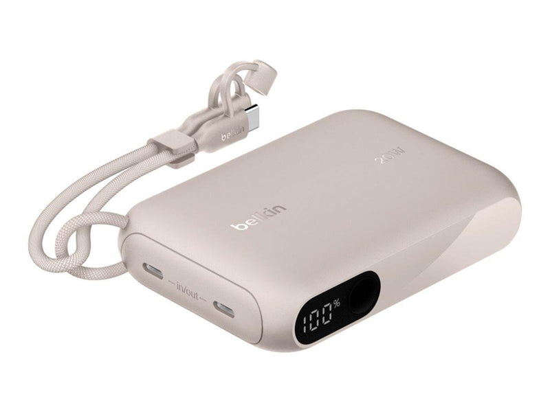 Belkin BoostCharge power bank - with display - 24 pin USB-C - 20 Watt - 10000 mAh