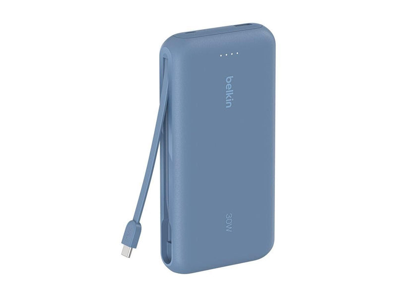 Belkin BoostCharge power bank - with integrated cable - 2 x USB-C USB - 30 Watt - 20000 mAh