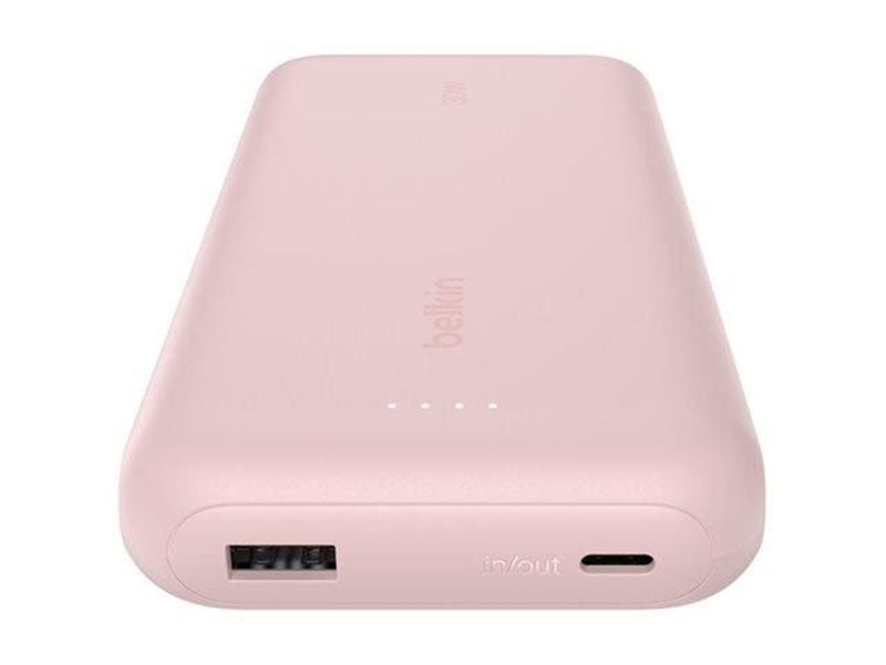 Belkin BoostCharge power bank - with integrated cable - 2 x USB-C USB - 30 Watt - MFI Certified - 20000 mAh