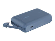 Belkin BoostCharge power bank - with integrated cable - 24 pin USB-C - 20 Watt - 10000 mAh