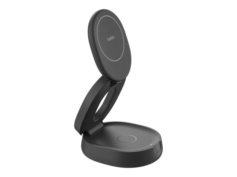Belkin BoostCharge wireless charging stand - 2-in-1 Qi2 magnetic foldable - + AC power adapter - 15 Watt